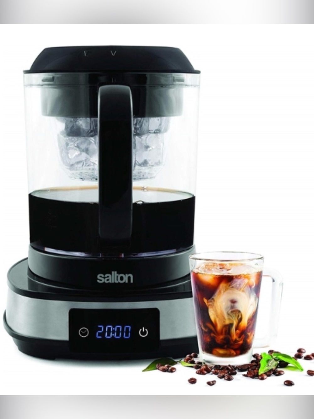 Salton Cold Brew Coffee Maker - Black/Clear 7 Cup